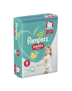 Подгузники трусики Pants Jumbo Extra Large 6 15 кг 38 шт Pampers