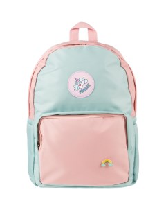 Рюкзак голубой с розовым эмблема Единорог №1 school