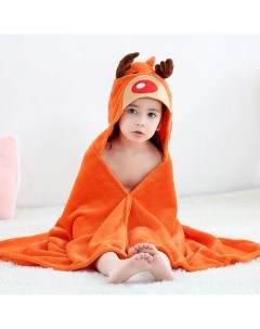 Детское полотенце с капюшоном Олененок цвет оранжевый 60х120 см Baby fox