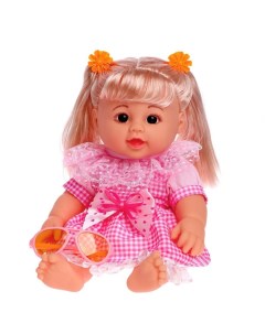 Кукла классическая Малышка в розовом платье с аксессуарами Кнр