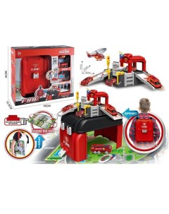 Игровой набор Пожарный деталей предметов 40шт в том числе транспорт 2шт коробка Наша игрушка