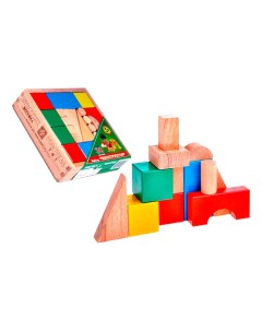 Конструктор деревянный Конструктор деревянный цветной 30 деталей Престиж-игрушка