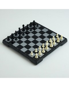Шахматы магнитная доска 19 5х19 5 см черно белые Кнр