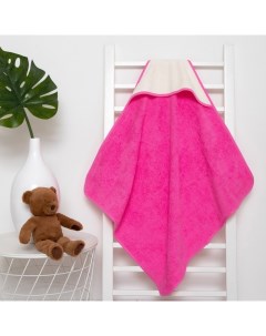 Полотенца для новорожденных махровое 75х75 см молочный розовый Крошка я