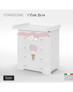 Детский пеленальный комод Stanzione Honey Bear Bianco Белый Nuovita