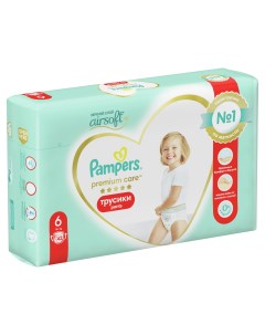 Трусики подгузники PremiumCare Pants ExtraLarge р 6 15 кг 42 шт 81755789 Pampers