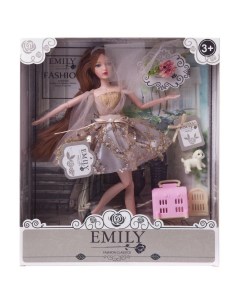 Кукла ABtoys Emily Вечерняя серия с собачкой переноской и аксессуарами 30см WJ 12671 Jiangsu holly everlasting inc.