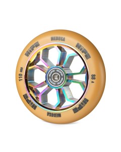 Колесо для самоката Medusa Wheel LMT36 110 мм коричневое серебристое Hipe