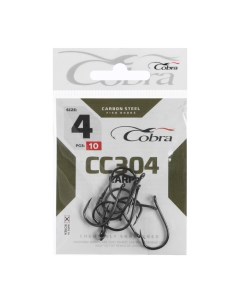 Крючки Cobra CARP сер CC304 разм 004 10шт Nobrand
