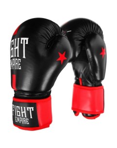 Боксерские перчатки 4153957 черный красный 10 унций Fight empire