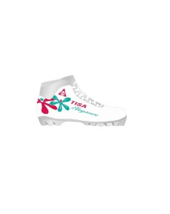 Ботинки для беговых лыж Sport Lady S80519 NNN 2021 белые красные зеленые 35 Tisa