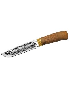 Туристический охотничий нож Путник сталь 65х13 береста орех латунь ручная работа Ворсма