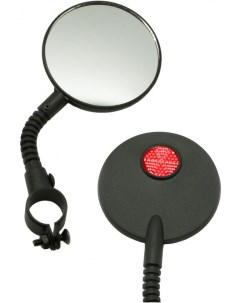 Зеркало круглое D 2 на гибкой ножке с красным катафотом на обратной стороне Tbs