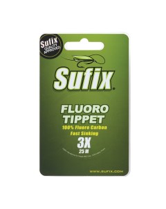 Леска монофильная Fluoro Tippet 0 14 мм 25 м 1 4 кг clear Sufix