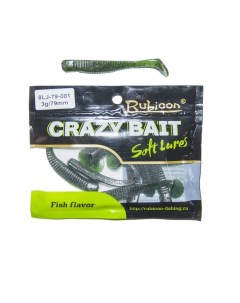 Силиконовая приманка Crazy Bait 79 мм 001 8 шт Rubicon