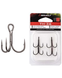 Крючки тройные treble hook TH 36 02 4шт в упаковке Select