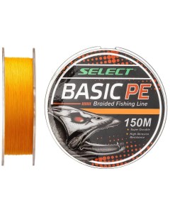 Шнур Basic PE 4x 150m оранжевый 0 12mm 12LB 5 6kg Select