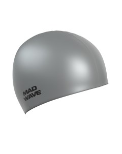 Шапочка для плавания Metal Silicone Solid silver Mad wave