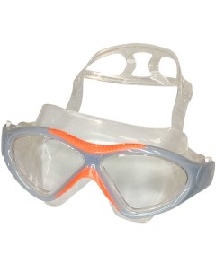E36873 11 Очки маска для плавания взрослая серо оранжевые Milinda
