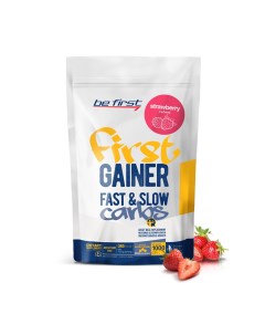 Гейнер Gainer Fast Slow Carbs 1000 г strawberry Be first