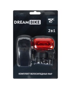 Велосипедные фонари 2 в 1 от батарейки 21 5х14 5х5 см Dream bike