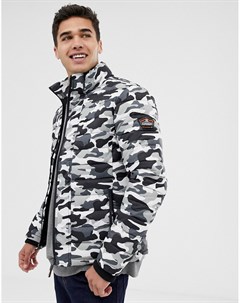 Черная уплотненная куртка с камуфляжным принтом Superdry