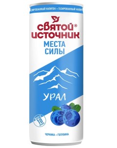 Газированный напиток Места силы Урал голубика черника 330 мл Святой источник