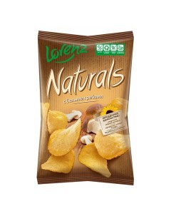 Чипсы картофельные Naturals с белыми грибами 100 г Lorenz