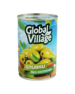 Оливки зеленые без косточки 300 г Global village