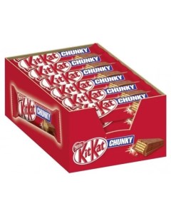 Батончик KitKat Chunky молочный шоколад с хрустящей вафлей 24 штуки 40 г Kit kat