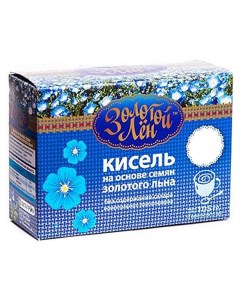 Кисель на льняной основе апельсин 7 пакетов по 15 г Золотой лен