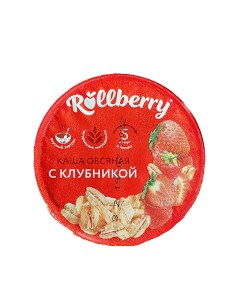 Каша овсяная с клубникой 40 г Rollberry