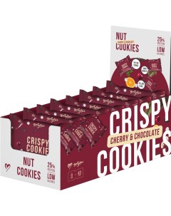 Протеиновое печенье Crispy Cookies 40 г вишня и шоколад 9 шт Bootybar