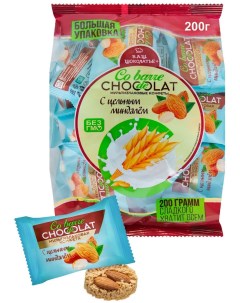 Конфеты мультизлаковые с миндалем с белой глазурью 200 гр Co barre de chocolat