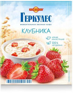 Каша овсяная Геркулес клубника 35 г Русский продукт