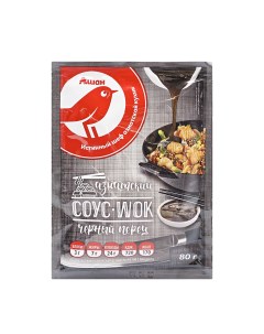 Соус wok азиатский черный перец 80 г Ашан красная птица