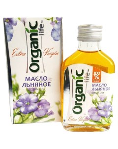 Масло льняное пищевое нерафинированное 100 мл Organic life