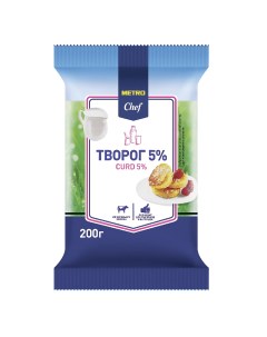 Творог мягкий 5 БЗМЖ 200 г Metro chef