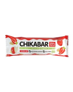 Протеиновый батончик Protein Клубника со сливками 60г Chikalab