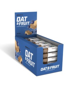 Протеиновый батончик Oat and nuts fruits 20 70 г кокосовый йогурт Biotechusa