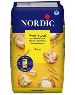 Мука пшеничная хлебопекарная высший сорт 2 кг Nordic