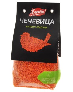 Чечевица Bravolli футбол красная 350 г