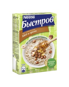 Каша Быстров 5 злаков мед орехи моментальная 40 г х 6 шт Nestle