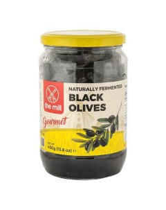 Оливки ферментированные черные с косточкой в масле 200 г The mill