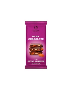 Шоколад горький с цельным миндалем Dark Extra Almond 3 шт по 90 г O`zera