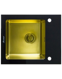 Мойка для кухни из нержавеющей стали Eco Glass SMG 610B Gold PVD Seaman
