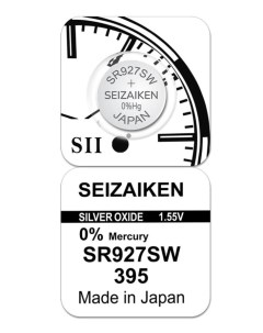 Батарейка 395 SR927SW Silver Oxide 1 55V 1 шт Seizaiken