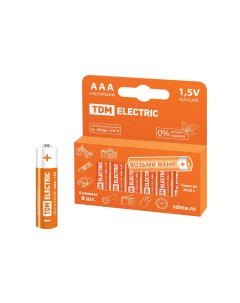 Батарейка LR03 AAA Alkaline 1 5V PAK 8 TDM SQ1702 0004 Tdm еlectric