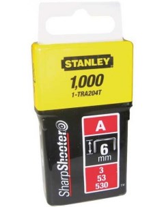 Скобы Light Duty 1 TRA204T 6мм тип А 5 53 530 1000шт Stanley