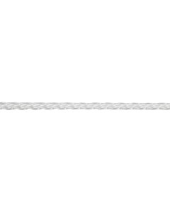 Шнур вязаный полипропиленовый 8 прядей белый d3 мм 50 м Стройбат